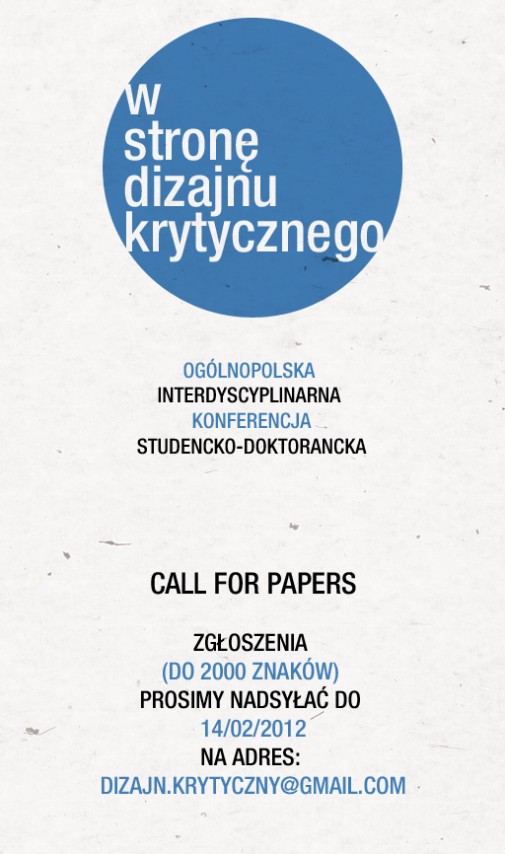 call for papers plakat