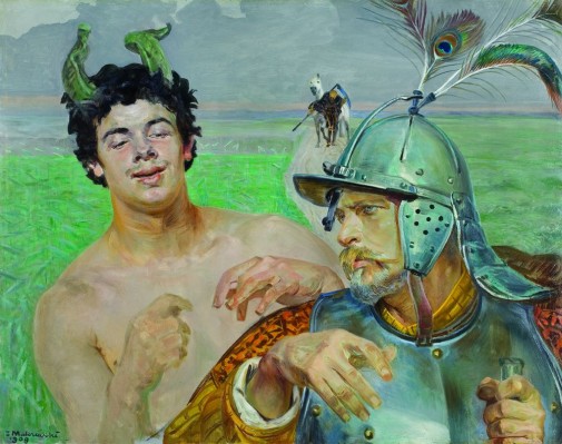 5.Jacek Malczewski, Rycerz i Faun, 1909, sprzedany w Agra-Art za 1 486 800 zł (z opłatą aukcyjną)