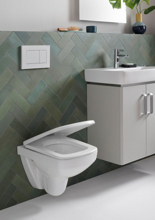 2022 Bathroom Selnova Compact wall-hung WC Rimfree square_close up 8_Medium Size