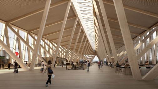 BIG and HOK’s Timber Design Wins the Global Zurich Airport Competition_Courtesy of BIG