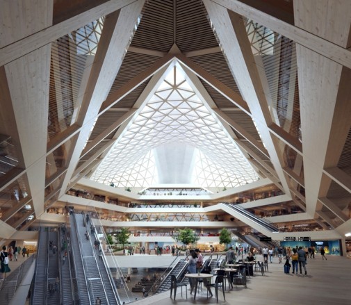 BIG and HOK’s Timber Design Wins the Global Zurich Airport Competition_IIMIGO (2)